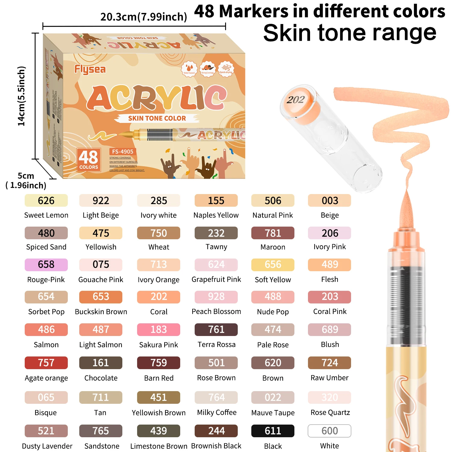 12-72 Skin Tone Art Markers So - Paint Brush review and price