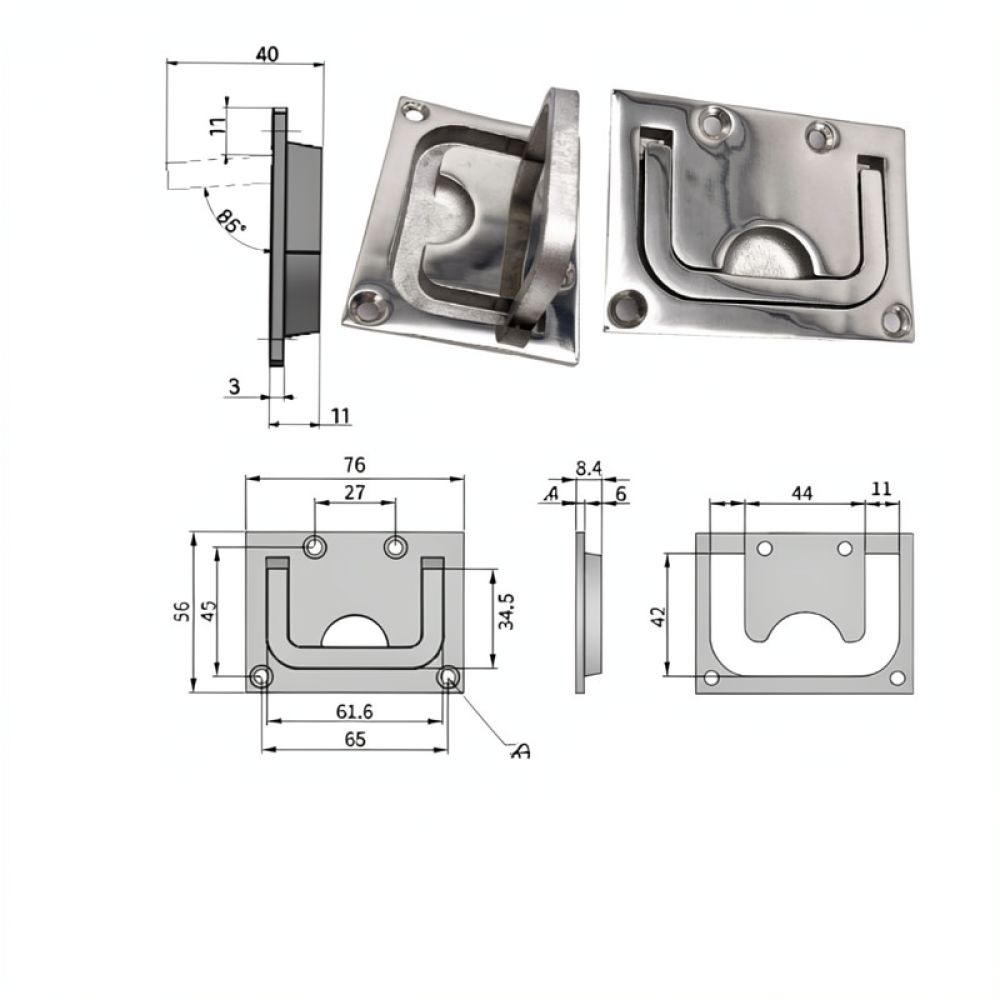 Stainless Steel 316 Flush Pull - Door Handle review and price