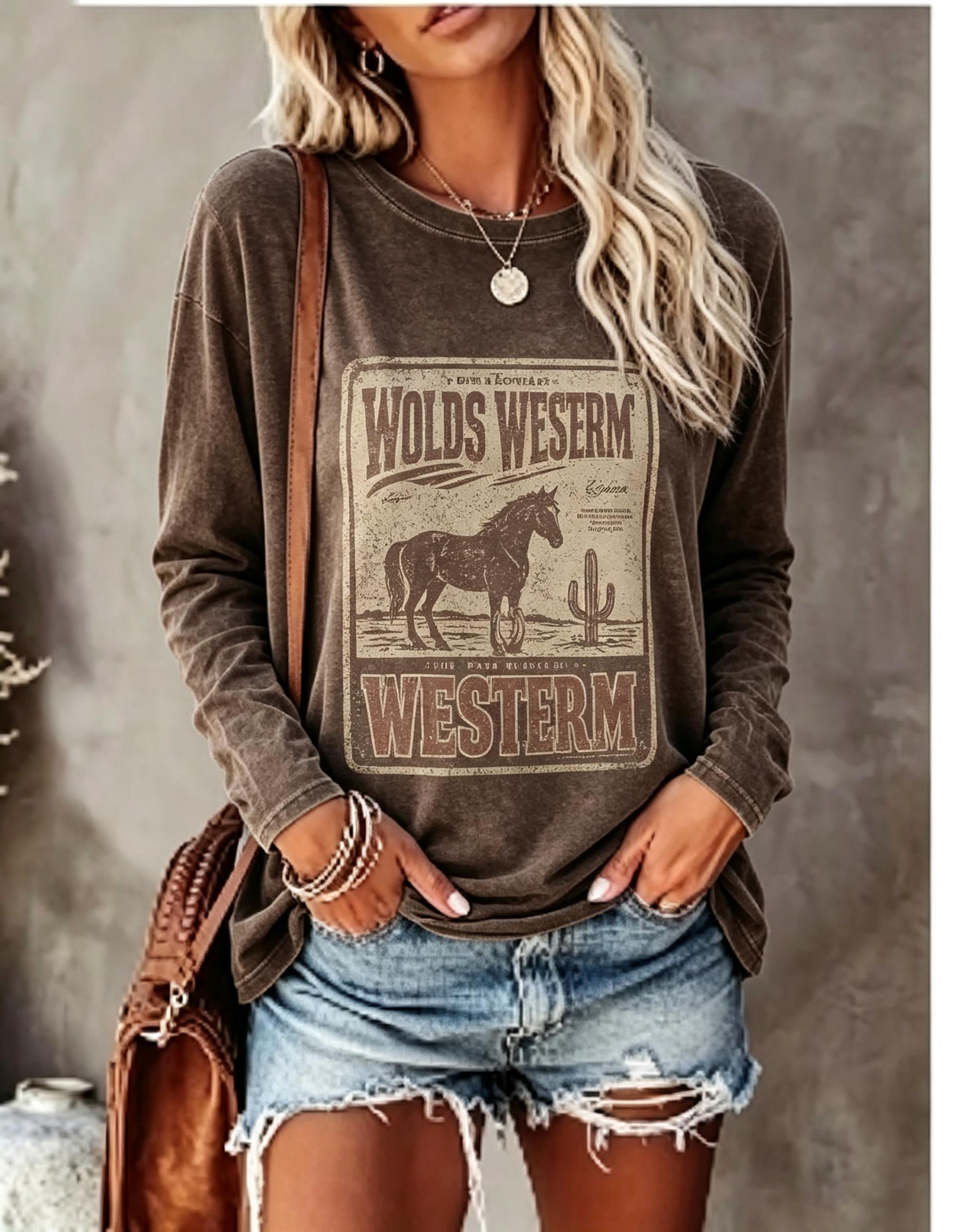 Women Long Sleeve T Shirt Vint - Wallpaper review and price